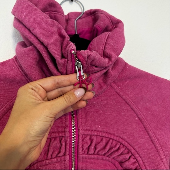 Lululemon Cuddle Up Full Zip Jacket Sparkly Pink Size 2 Women’s Side Pockets - Picture 14 of 14